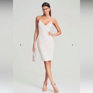 NWT Retrofete Billie Sequin Dress in White! Perfect for a bride ❤️